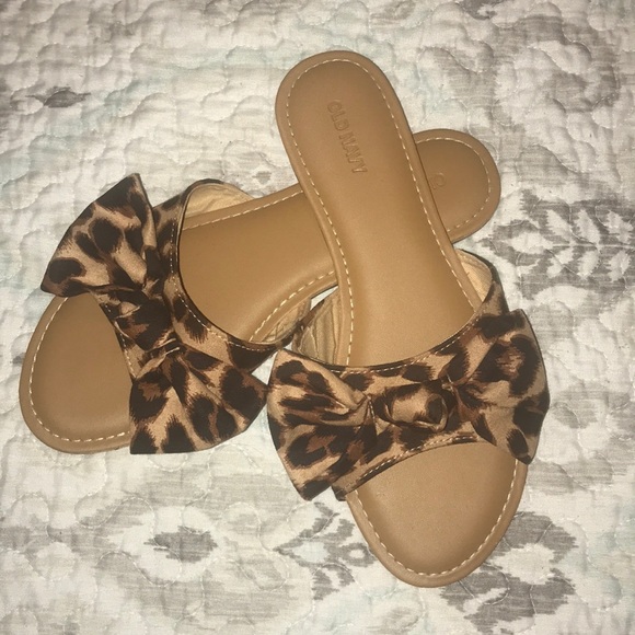 leopard bow slides